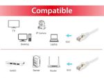 EQUIP 605510 Cat.6 S/FTP Patch Cable, 1.0m , White, 8.34x11.68x1000mm - imagine 3