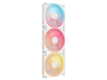 Ventilatoare Carcasa CORSAIR iCUE LINK LX120 REVERSE 3x120mm RGB ALB - imagine 2