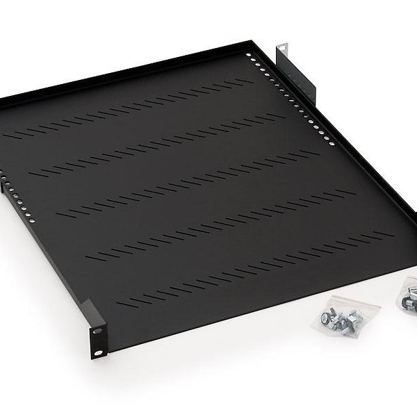 Raft fix perforat Triton 19 1U/750 capacitate incarcare 40kg, negru