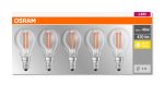 5 Becuri LED Osram Base Classic P, E14, 4W (40W),