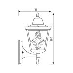 Aplica tip felinar Vivalux LYON UP, E27, max 1x60W, IP44, - imagine 2