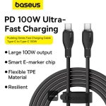Cablu alimentare si date Baseus Pudding, interfata USB-C la USB-C, - imagine 2