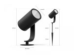 3 Spoturi LED RGB pentru exterior cu spike Philips Hue - imagine 2