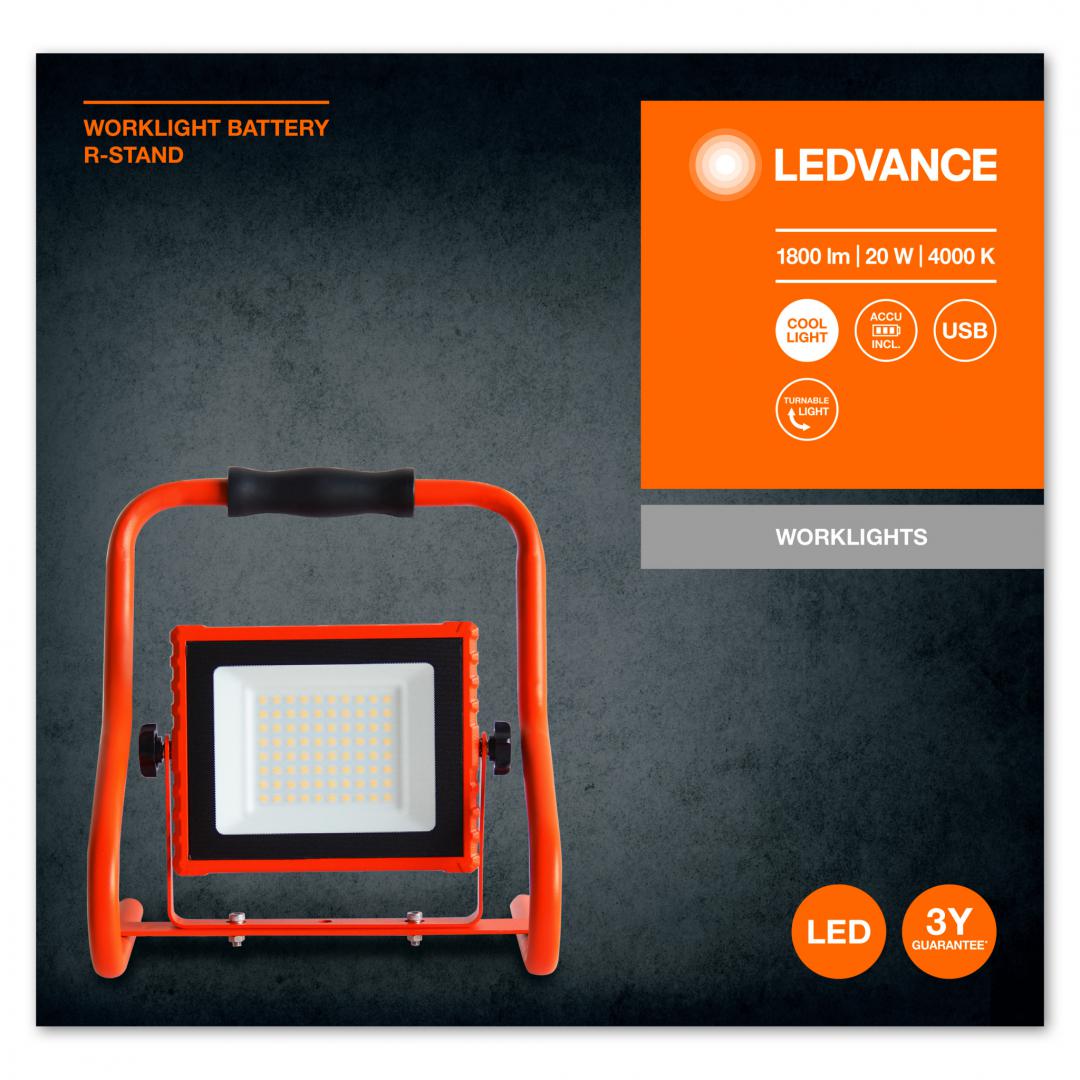 overlay_cda8a73c433a00cb69363d40129279c5.jpg Proiector LED portabil (lampa de lucru) Ledvance Worklight BatteryR-Stand, 20W, - imagine 1