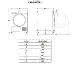 Uscator de rufe HEINNER HHPD-M8K3SA++, 8 kg, Clasa: D, Argintiu - imagine 2