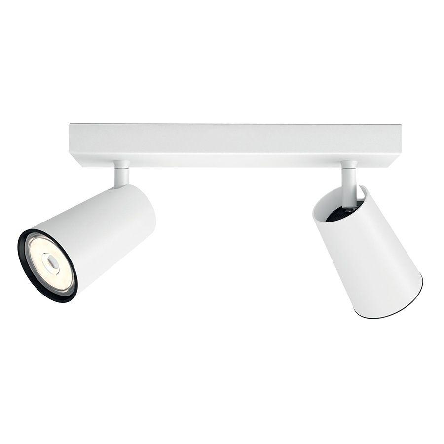 overlay_ce45866d6c9cd61b1fe1e399c8ce0c05.jpg Spot LED Philips myLiving Paisley, 2xGU10, 5.5W, IP20, Metal, Alb - imagine 1