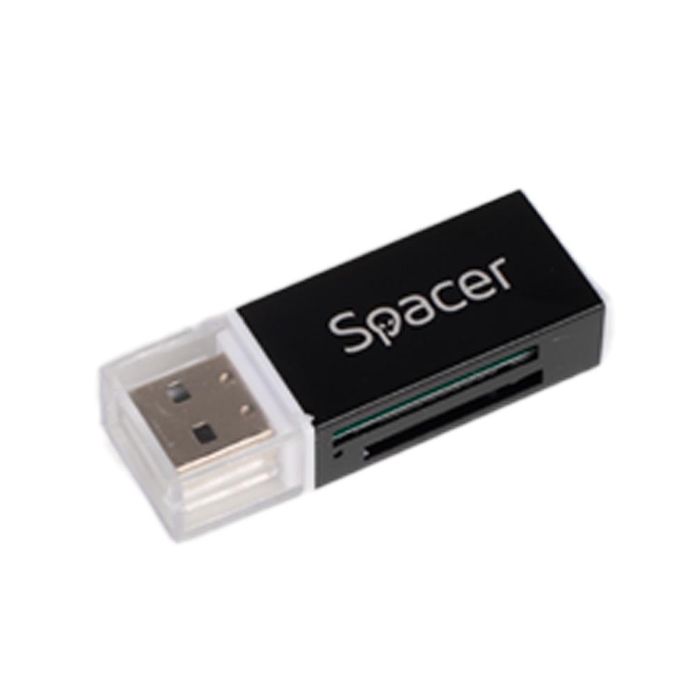 overlay_ce7342622e600b8ab436012faa5de7e8.jpg Card reader extern Spacer, interfata USB 2.0, citeste/scrie: SD, microSD, - imagine 1