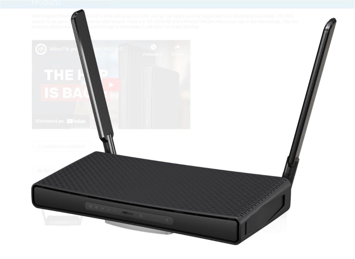 overlay_ce9d37d29e3720a1f7f6ef8f303a7367.JPG Miktrotik HAP AC1200 DUAL BAND WIRELESS ROUTER, 5 PORTURI - imagine 1