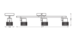 Spot LED triplu ajustabil Ledvance DECOR CORK, 3xGU10, 3x3.4W, 690 - imagine 3
