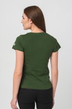 TRICOU  LOGOMULTICOLOR FEMEI  BOTTLE GREEN-L - imagine 3