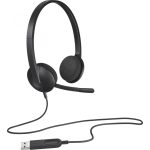 Casti Head-band Logitech H340, Cu fir, Negru - imagine 2