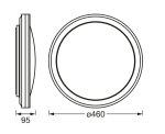 Plafoniera LED RGB inteligenta Ledvance SMART+ Wifi Orbis Circle 460, - imagine 2