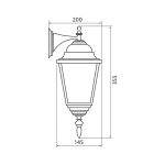Aplica tip felinar Vivalux RIGA DOWN, E27, max 1x60W, IP44, - imagine 2