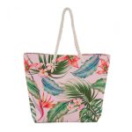 Geanta plaja Tropical Crem - imagine 2