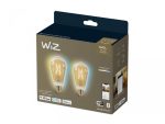 2 Becuri LED inteligente vintage (decorative) WiZ Connected FilamentGoldST64, Wi-Fi,