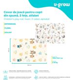 Covor de joaca pentru copii U-Grow, din spuma, pliabil, 2 - imagine 10
