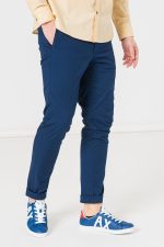 PANTALONI LUNG CASUAL BARBATI  NAVY XL - imagine 4