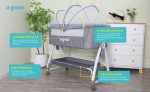 Patut 2 in 1 Co-Sleeper cu functie de leagan, U-Grow - imagine 5