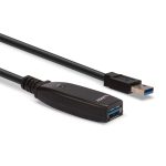 Cablu Lindy 15m USB 3.0 Active Extension Slim, negru - imagine 2