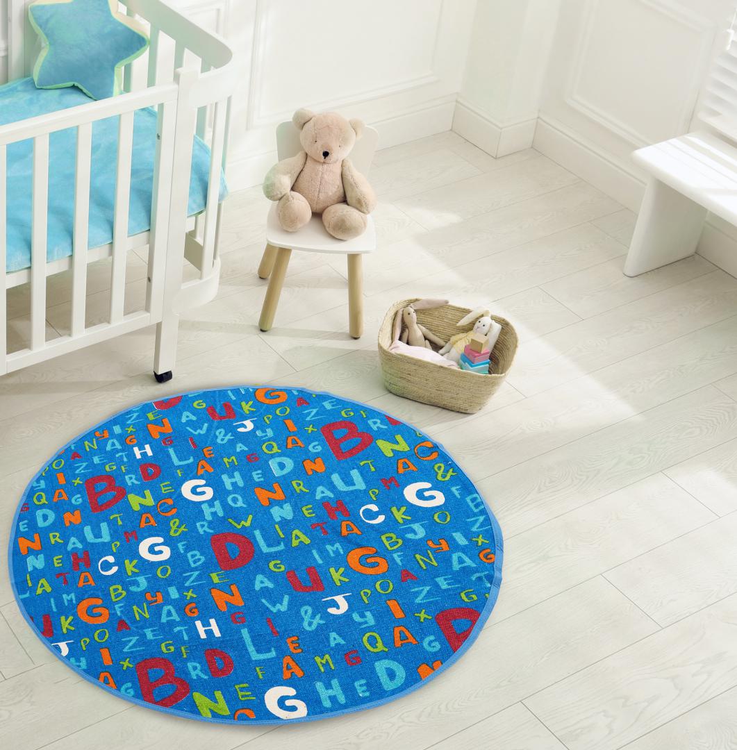 overlay_d3fc94e19f92989c575dc713ac15d7a0.jpg Covor Heinner copii printat Alfabet 110 cm - imagine 1