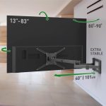 Suport TV plat/curbat de perete cu 2 brate Barkan BM464XL, - imagine 5