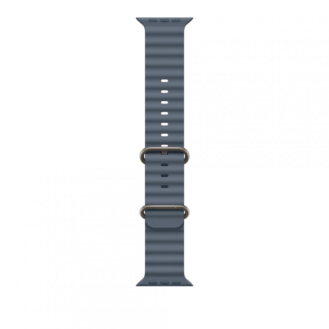 overlay_d43e4634b614f79e6af501dd93d76db5.jpg Apple Watch 49mm Anchor Blue Ocean Band Extension - Natural Titanium Finish - imagine 1