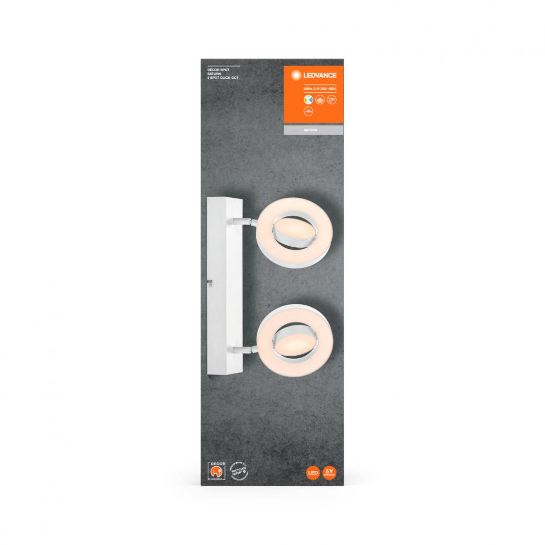 overlay_d45efe443ad1c56463b809ce3d8a4aa4.jpg Spot LED dublu ajustabil Ledvance DECOR SATURN, 21W, 2180 lm, - imagine 1