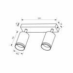 Spot dublu reglabil Vivalux KING, 2xGU10, max 2x35W, IP20, 220х55х165mm, - imagine 2