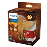 Bec LED vintage (decorativ) Philips Classic Gold Globe G93, EyeComfort - imagine 2