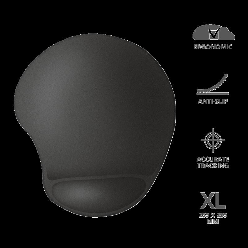 overlay_d4fc618101176d9a5918bf4740c70fc7.png Mouse pad Trust Bigfoot XL, cu gel pad, negru - imagine 1