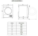 Uscator de rufe HEINNER HHPD-M10G5PBKD++, 10 kg, Clasa: D, Alb - imagine 7