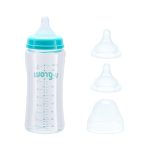 Biberon de sticla 260 ml+2 tetine extra, U-Grow - imagine 3
