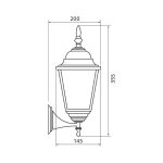 Aplica tip felinar Vivalux RIGA UP, E27, max 1x60W, IP44, - imagine 2