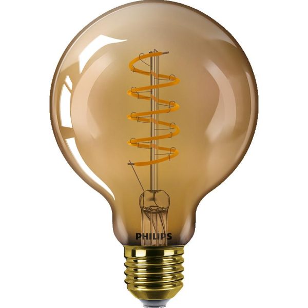 Bec LED vintage (decorativ) Philips Classic Gold Globe G93, EyeComfort
