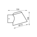 Aplica Vivalux OSAKA, GU10, max. 35W, IP44, 115x108x150mm, Negru, becneinclus - imagine 2