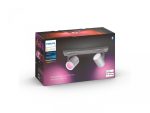 Spot LED RGB Dublu Philips Hue Argenta, Bluetooth, 2xGU10, 2x5.7W - imagine 2