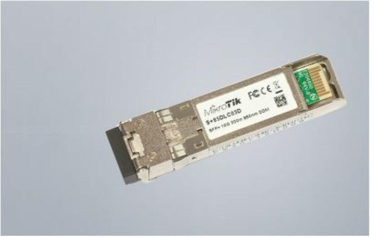 overlay_d9ae1f5c126dfbcbe363cac48916b092.JPG Mikrotik S+85DLC03D 10G SFP+ Tranceiver, conector LC, distanta: 300m, 1G/10G. - imagine 1