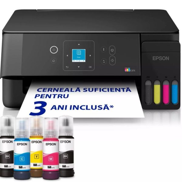 EPSON L3360 CISS COLOR INKJET MFP, Format: A4, Functii: Print,