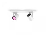 Spot LED RGB Dublu Philips Hue Argenta, Bluetooth, 2xGU10, 2x5.7W