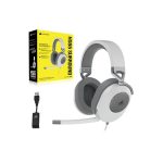 Casti Gaming Head-band Corsair HS65 SURROUND, Wired, Alb - imagine 4
