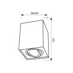 Spot Vivalux SQUARE BRAGA, GU10, max. 35W, IP20, 96x96x125mm, Negru, - imagine 2