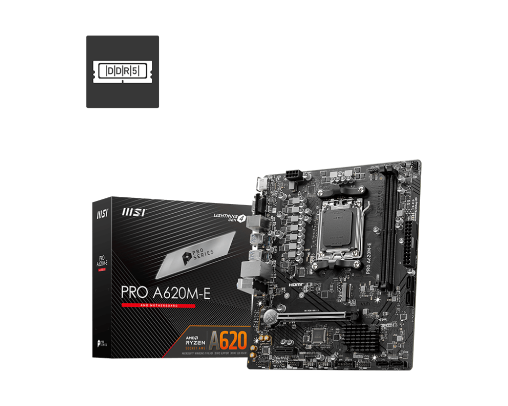overlay_dd366b4145a16d88f964f75f5a31b516.png Placa de bază MSI PRO A620M-E AM5 - imagine 1