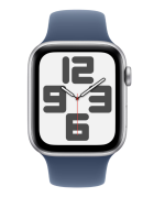 Apple Watch SE GPS 44mm Silver Aluminium Case with Denim