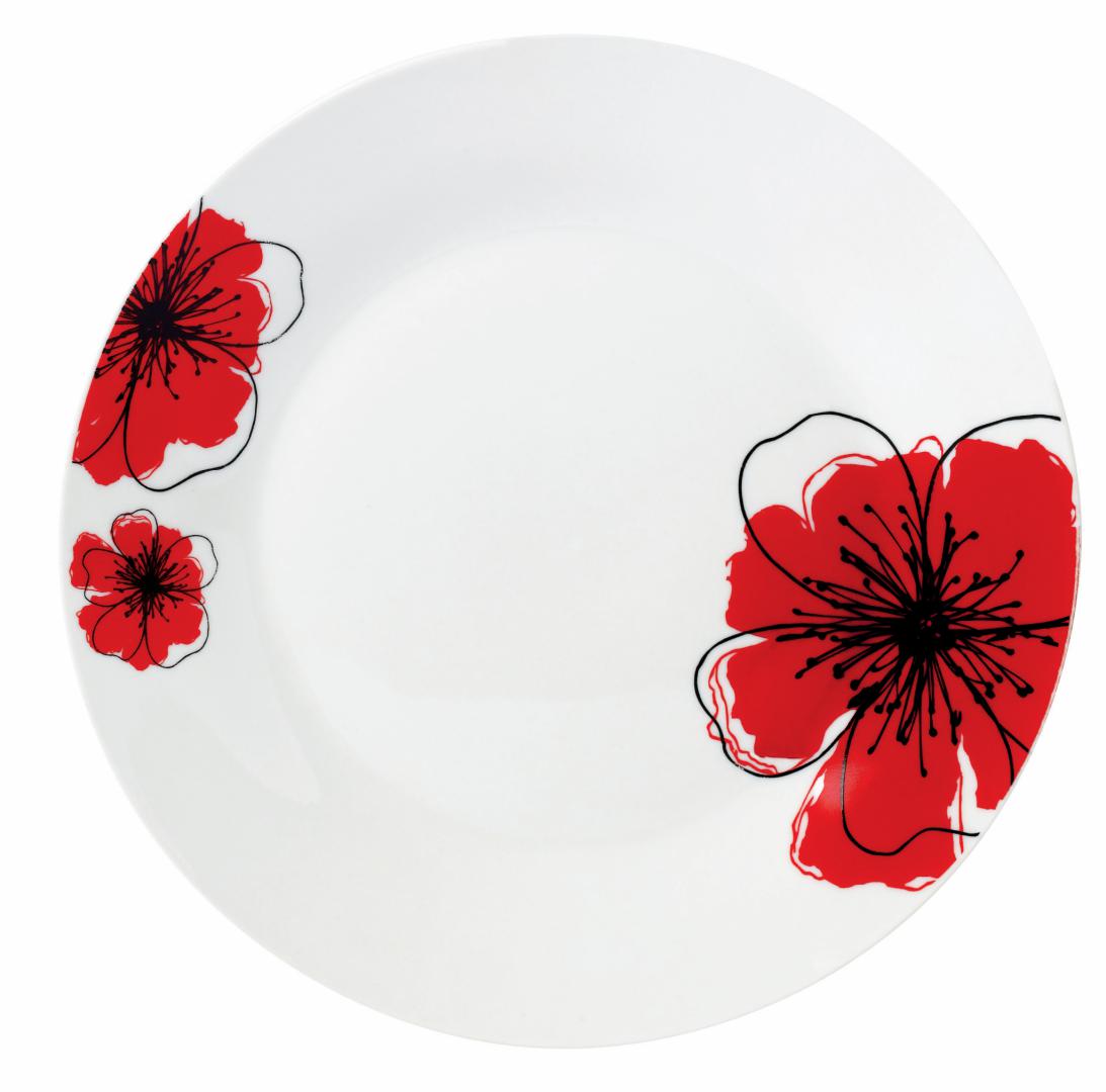 overlay_de6cfa8b9ba1ea4942a6bc1c537e21f7.jpg FARFURIE INTINSA PORTELAN 23 CM, RED FLOWERS,VANORA HOME - imagine 1