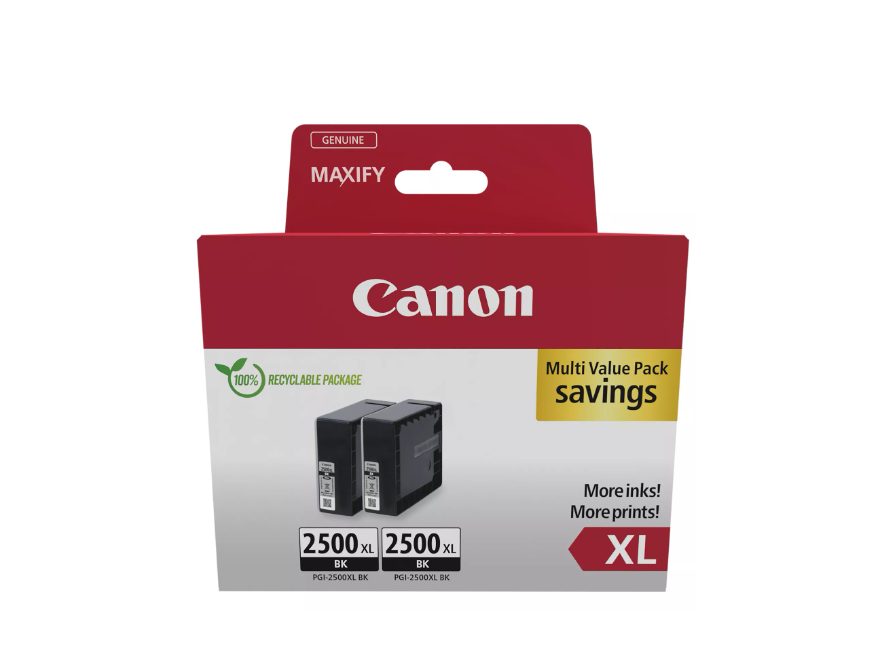 overlay_e16ad81df8ff3219ed450f65471d2563.png CANON pachet cartuse cerneala PGI-2500XL BLACK 2-PACK, capacitate: 2x black - imagine 1