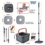 SET CURATENIE MOP ROTATIV 360 MEGA CLEAN, HEINNER CARE - imagine 8
