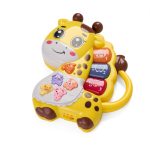 JUCARIE GIRAFA CU LUMINI SI SUNETE, GALBENA, MOMKI - imagine 2