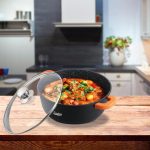 CRATITA ALUMINIU TURNAT+CAPAC, 20x8.5 cm, 2.3 L, DARK LINE, COOKING - imagine 2