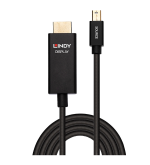 Cablu Lindy 1m Mini DP la HDMI (HDR) - imagine 2