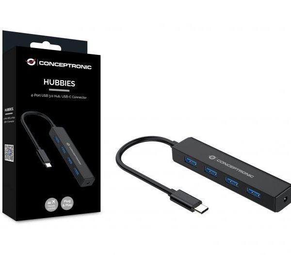 CONCEPTRONIC CTC4USB3 4-Port USB 3.2 Gen 1 Hub with Power